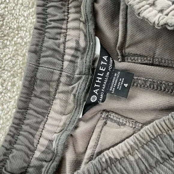 Athleta Camo Farallon Jogger Size 4 Drawstring Women 27" Inseam AB6 - Picture 4 of 8